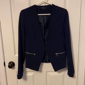 Beautiful navy blue moto blazer